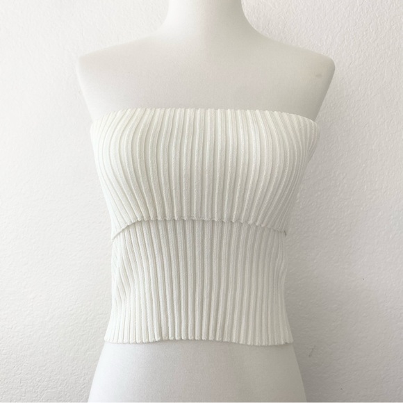 Zara Tops - ZARA White Ribbed Tube Top